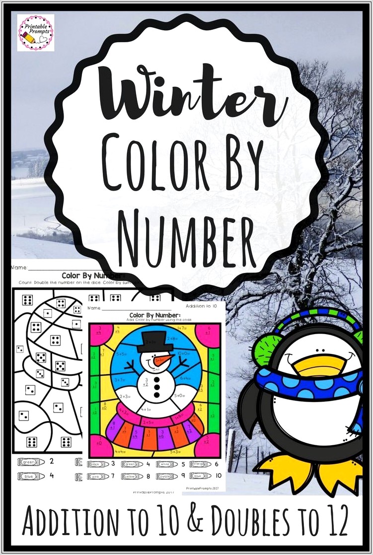 First Grade Worksheets Color By Number