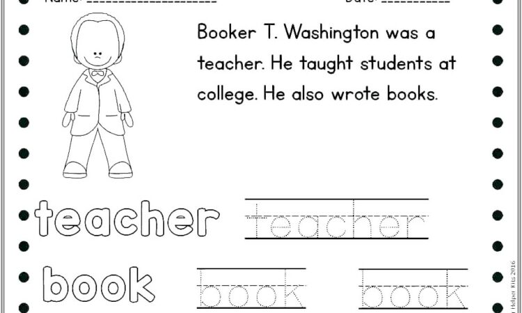 First Grade Worksheets For Black History Month