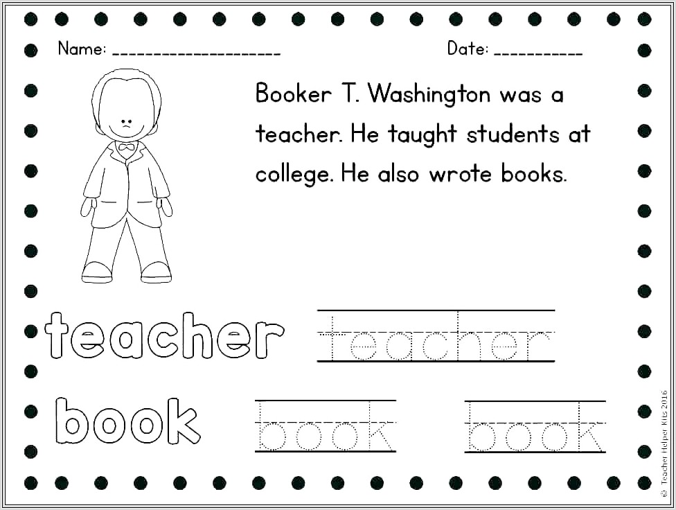 First Grade Worksheets For Black History Month