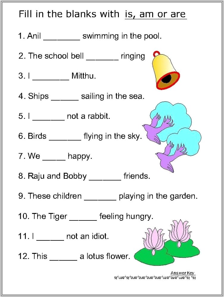 First Grade Worksheets For English