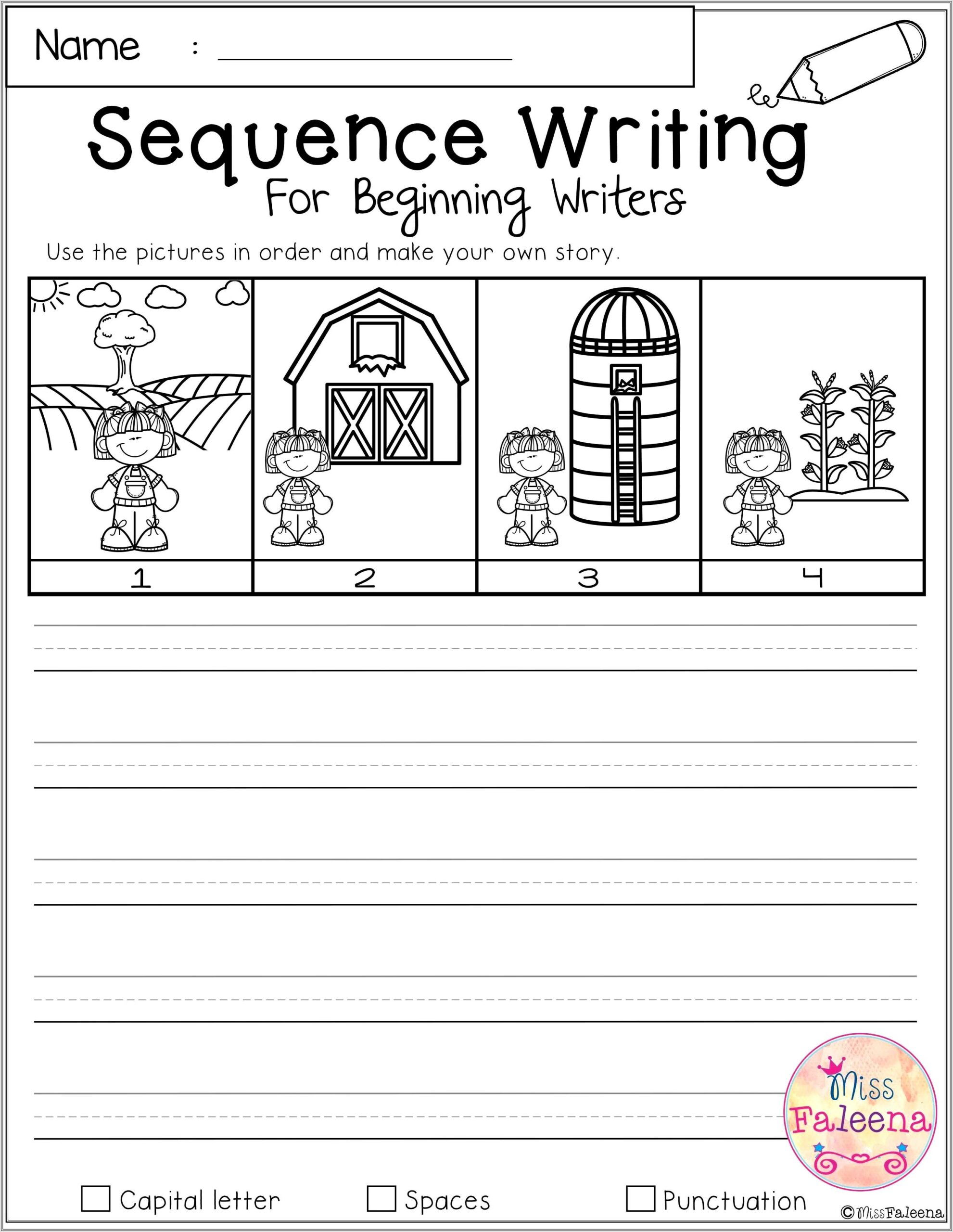 First Grade Worksheets For Writing