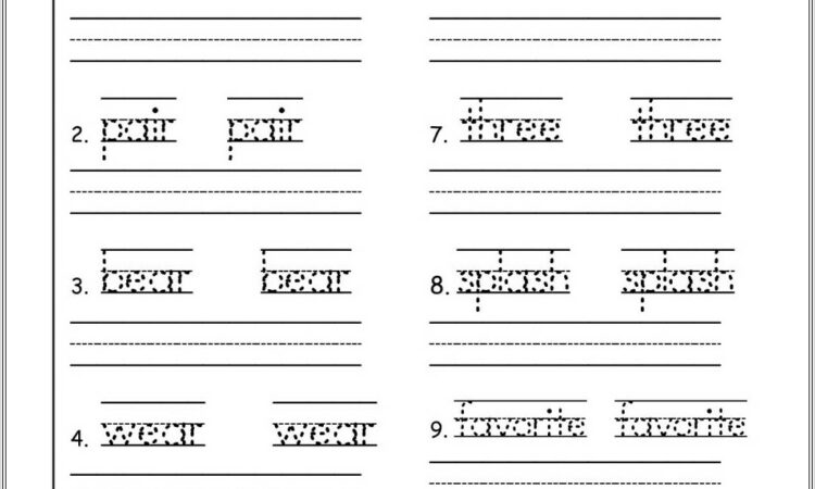 First Grade Worksheets Spelling