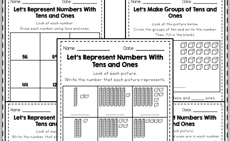 First Grade Worksheets Tens And Ones