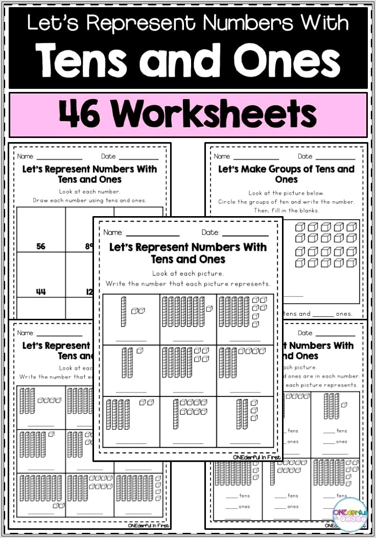 First Grade Worksheets Tens And Ones
