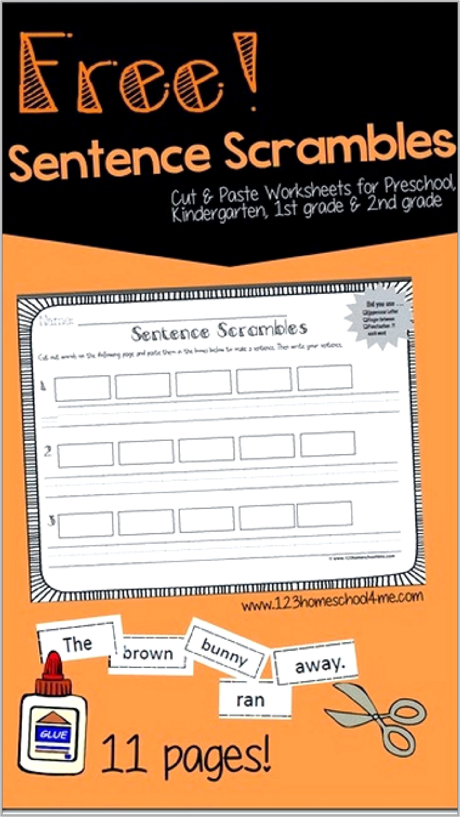 First Grade Worksheets Writing Sentences