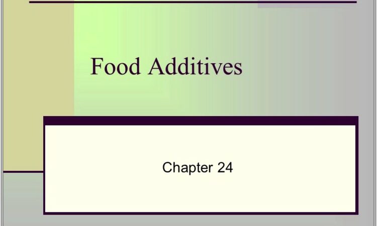 Food Additives Worksheet Answers