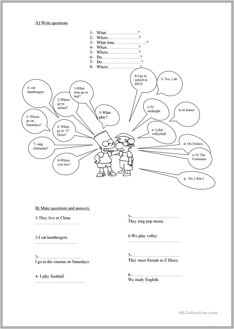 Food Chain Questions Worksheet