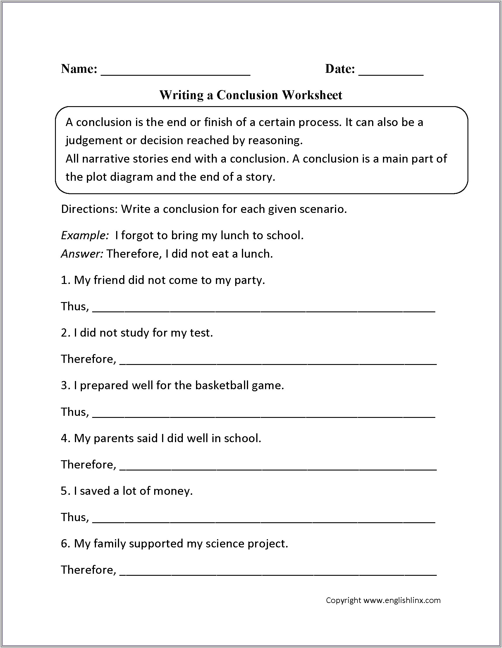 Food Chain Worksheet For Middle School