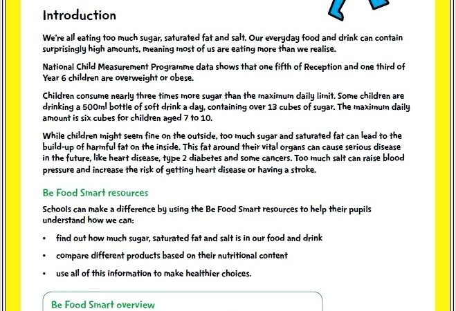 Food Labels Worksheet Ks2