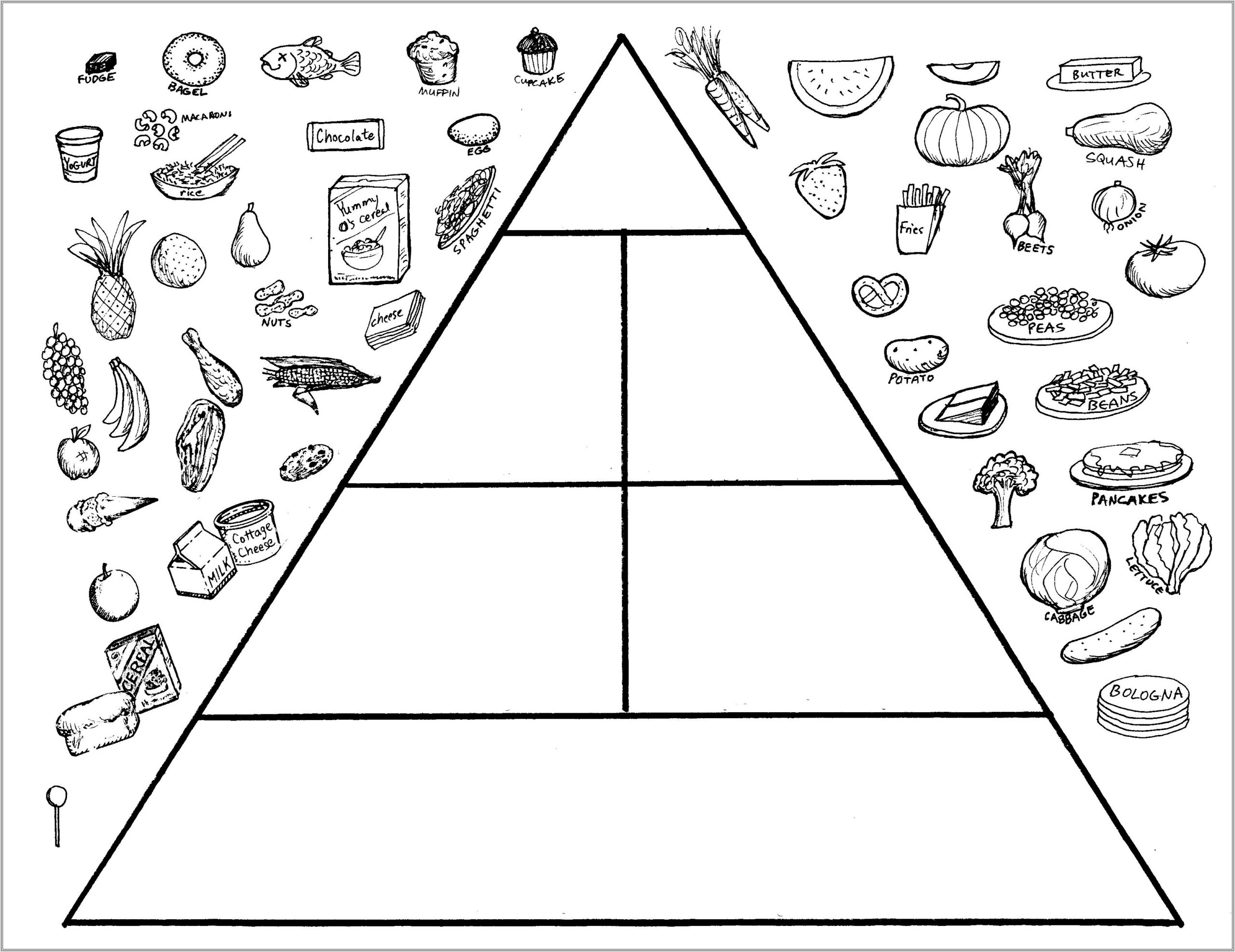Food Pyramid Worksheet Blank