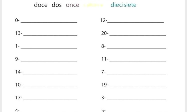 Food Vocabulary Worksheet In Spanish