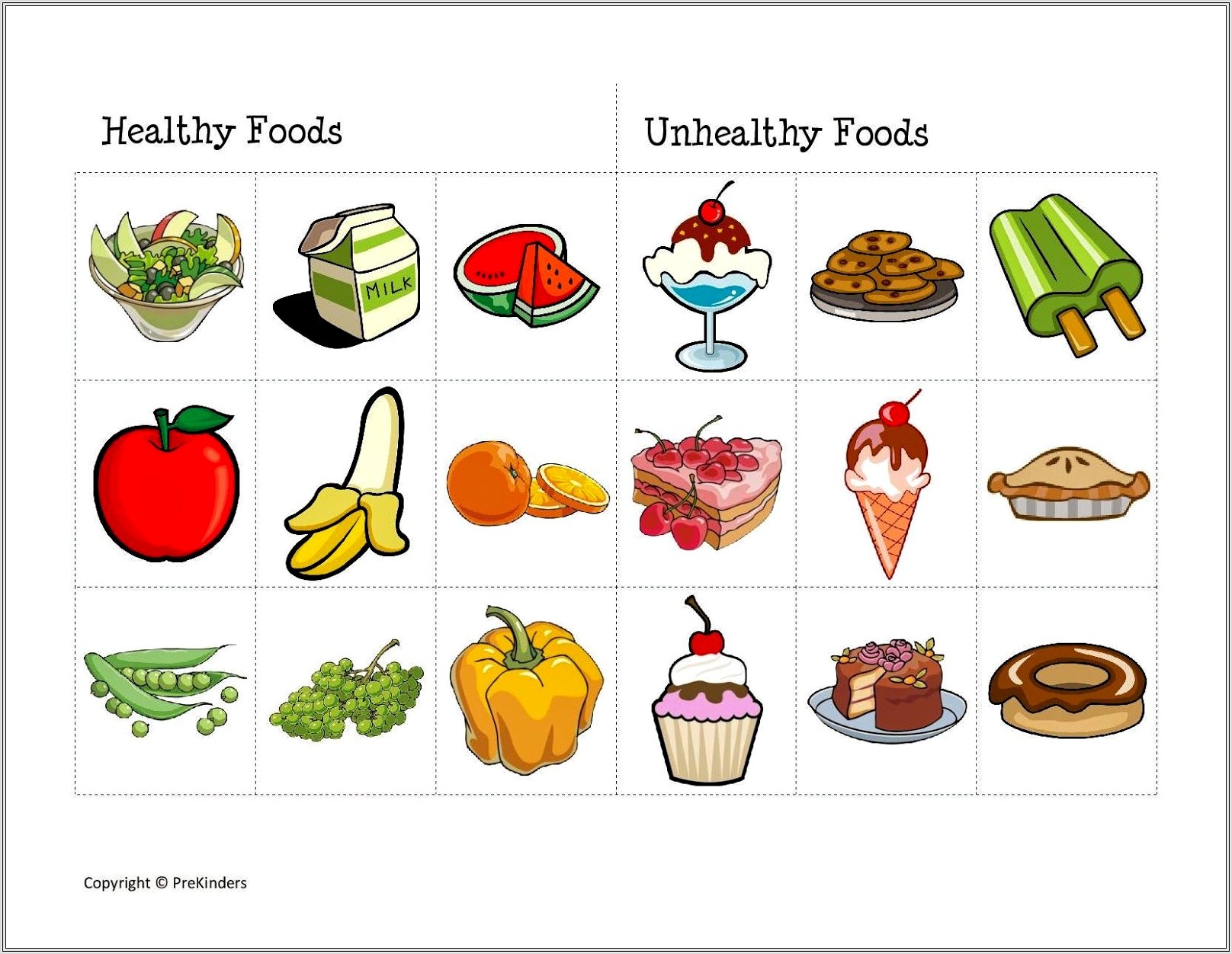 Food Worksheet Grade 1