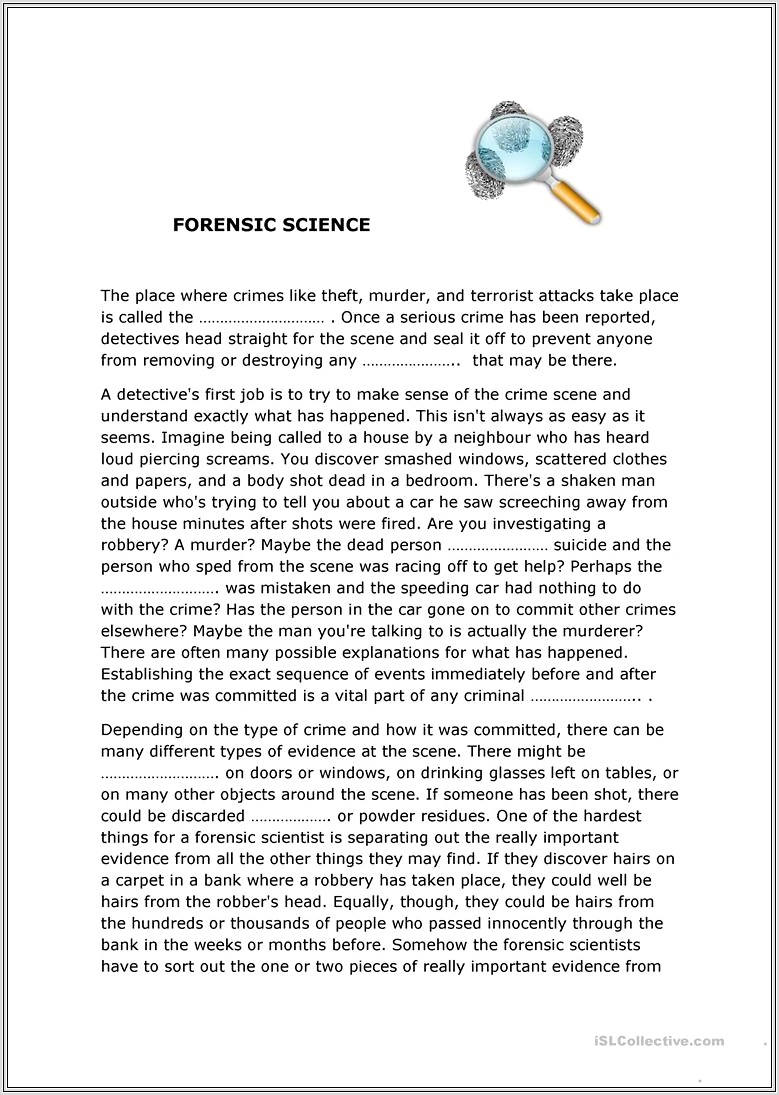 Forensic Science Worksheet Metrics And Measurement Answers