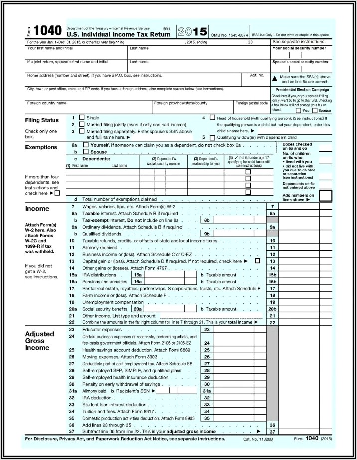 Form 1040 Capital Gains Worksheet