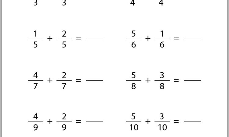 Fourth Grade Math Printable Worksheets