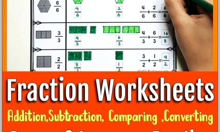 Fourth Grade Math Worksheets Fractions