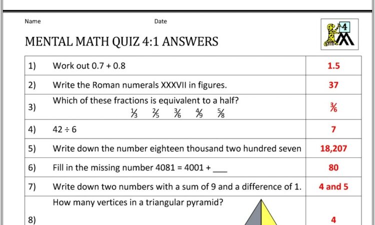 Fraction Worksheets For Grade 5 With Answers