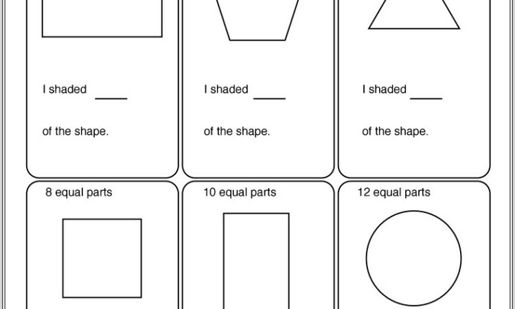 Fractions Worksheet Equal Parts