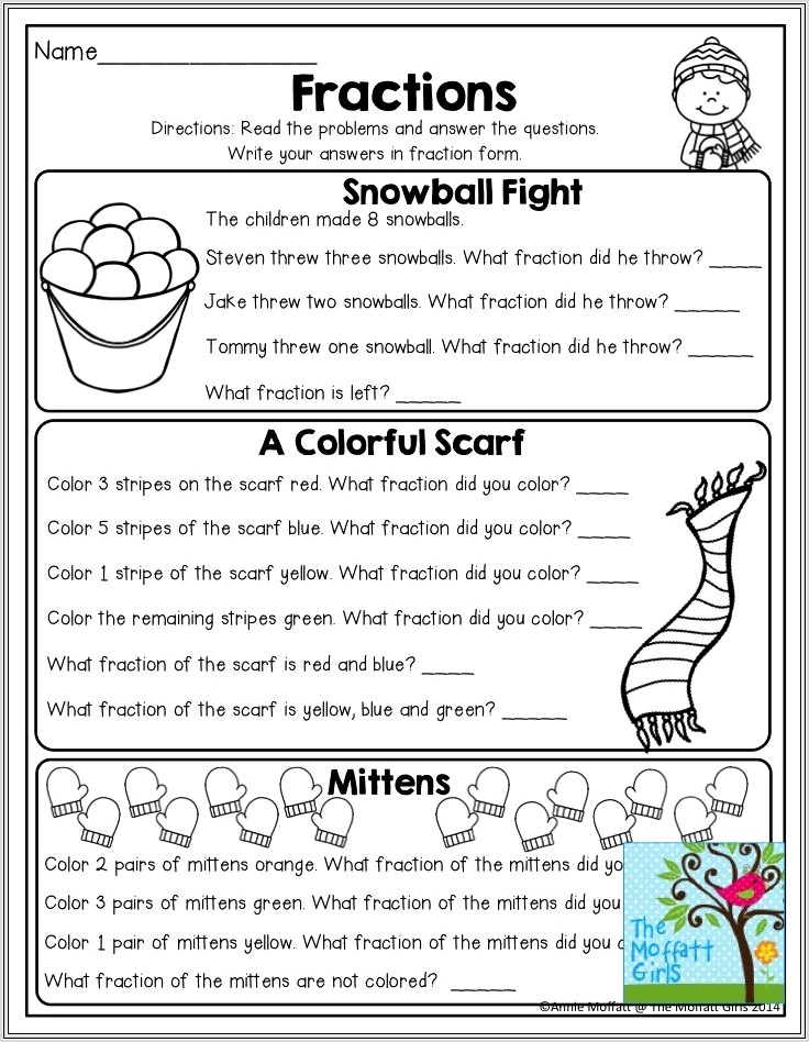 Fractions Worksheets With Word Problems
