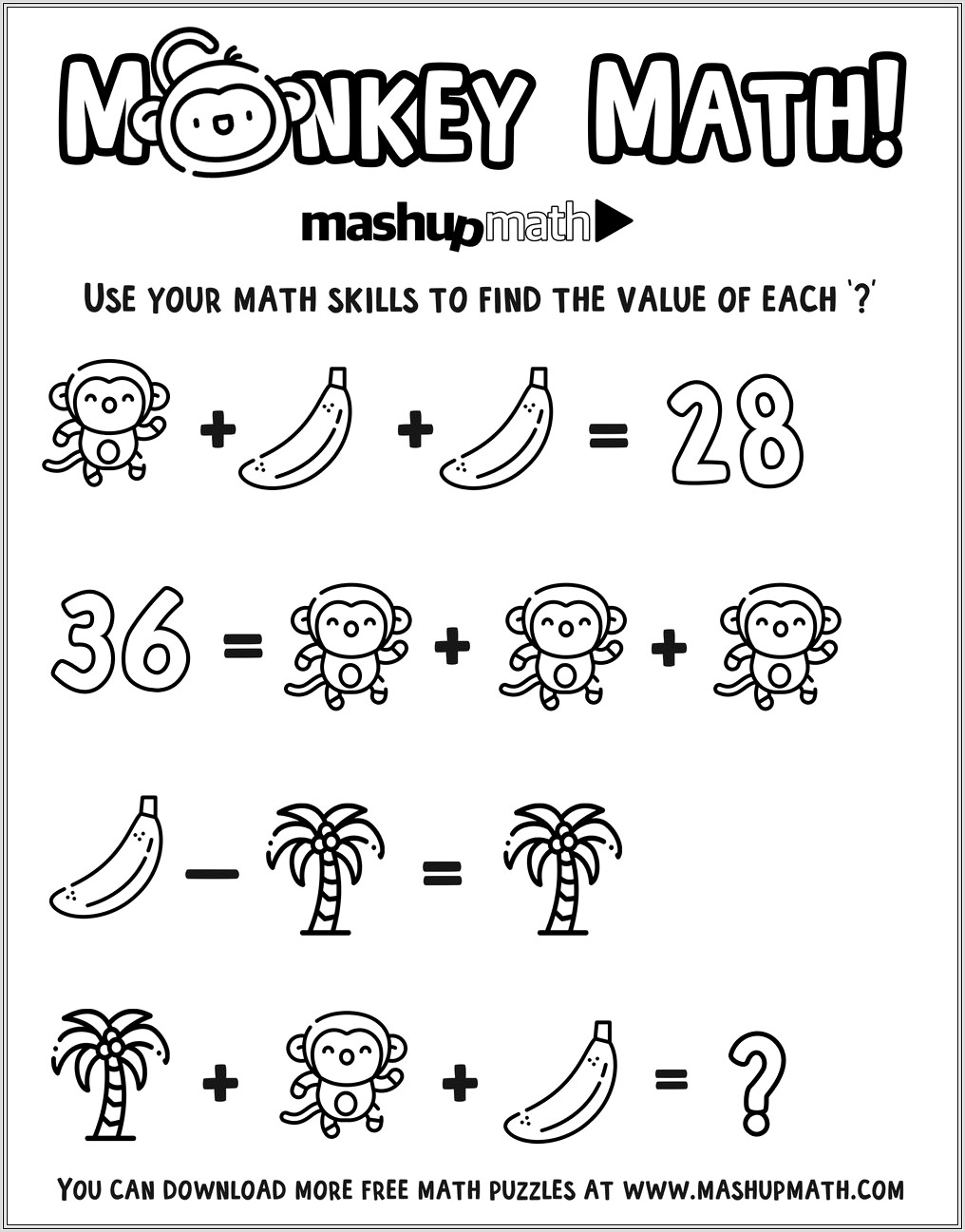 Free Fun Math Worksheets Third Grade