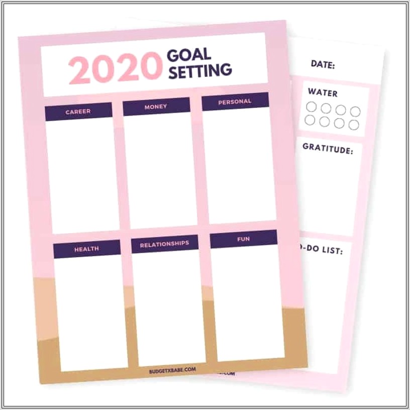 Free Goal Setting Worksheet Template