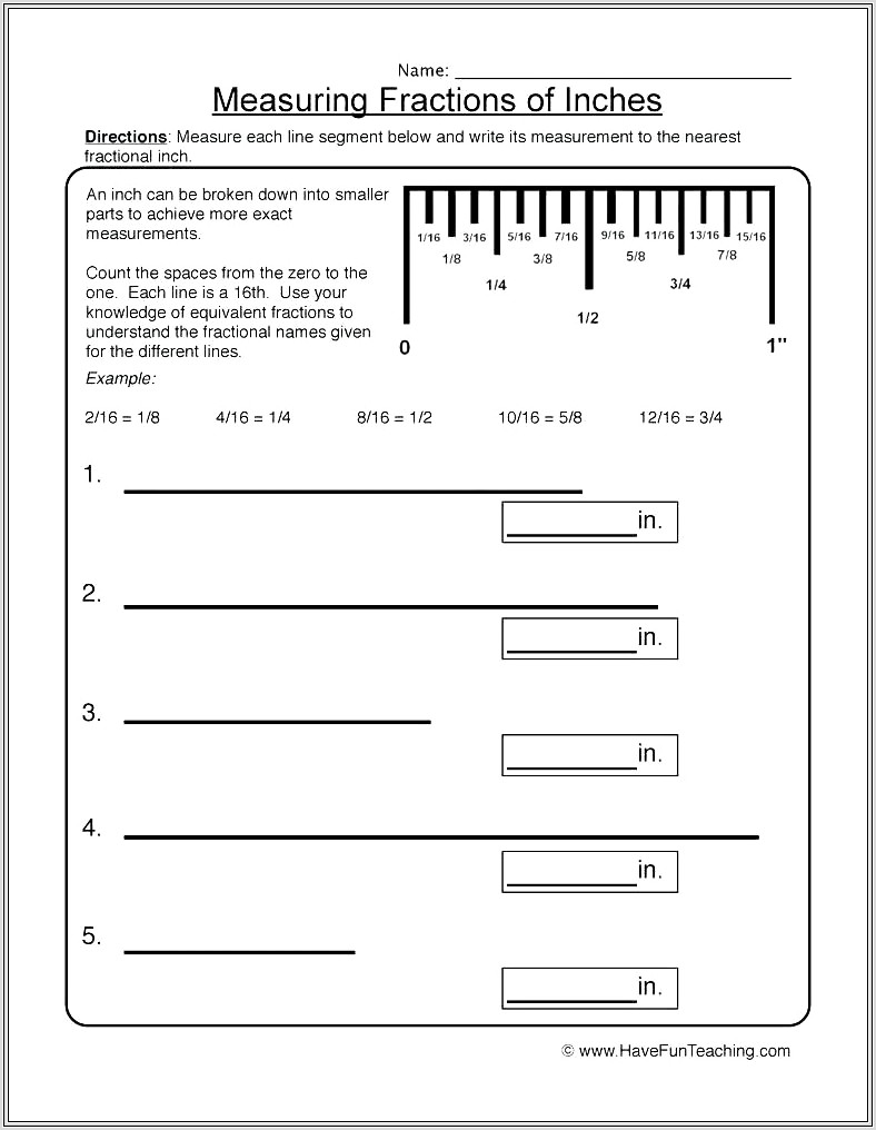 Free Math Worksheet Measurement Grade 2