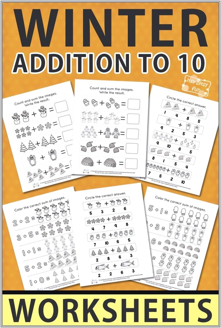 Free Math Worksheets Addition To 10