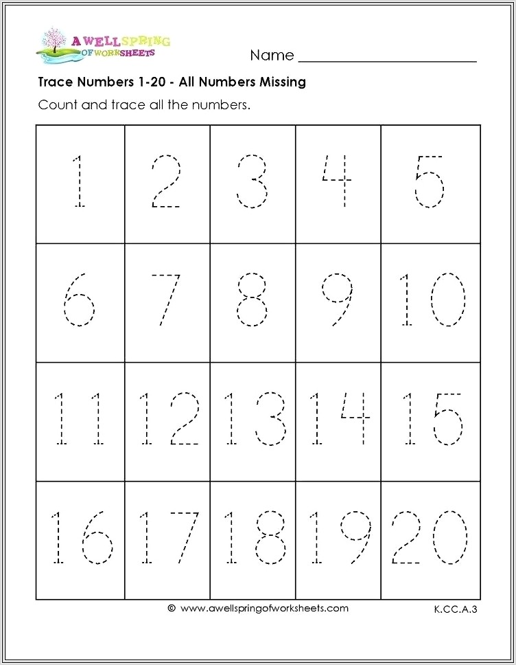 Free Number Tracing Worksheets With Arrows