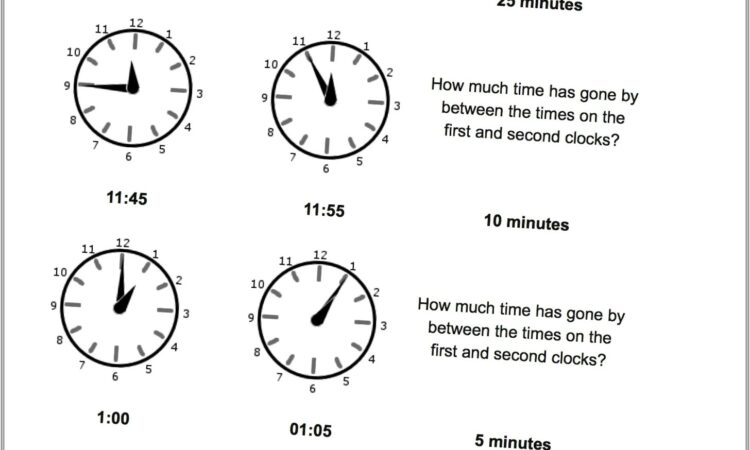 Free Printable Analog Time Worksheets