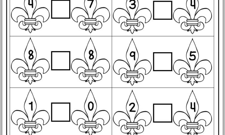 Free Printable Comparing Numbers Worksheet