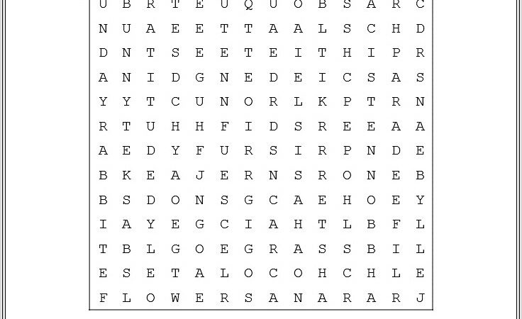 Free Printable Word Search On Easter