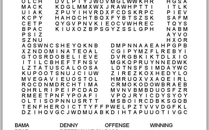 Free Printable Word Searches Nfl