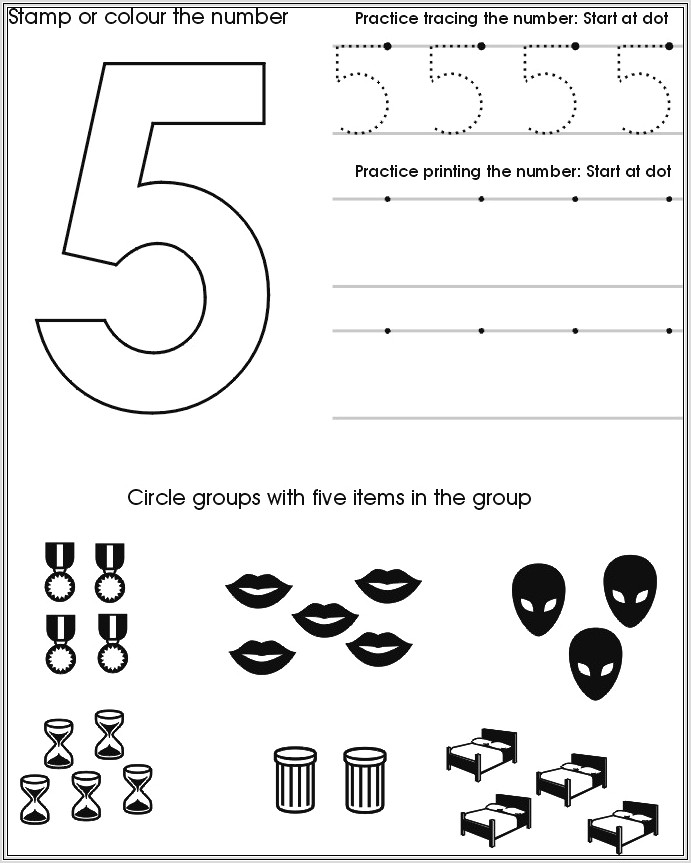 Free Printable Worksheet Kindergarten