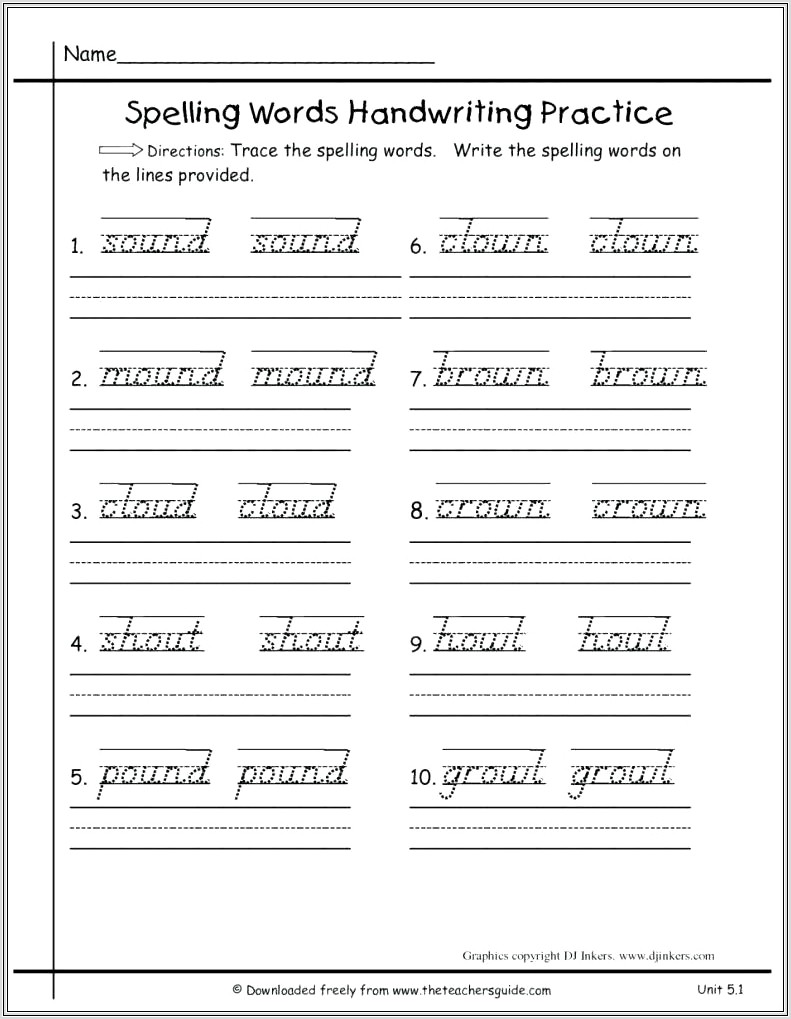 Free Printable Worksheets For Writing In Cursive