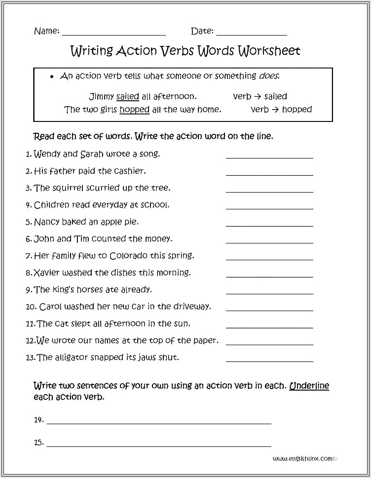 Free Subject Verb Agreement Worksheets Middle School