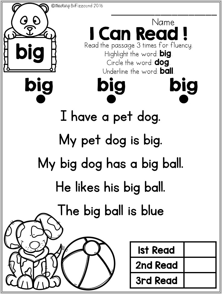 Free Word Comprehension Worksheets