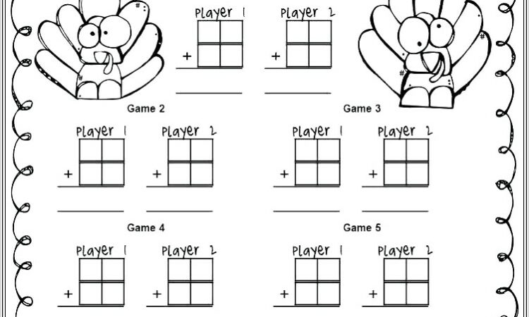 Fun Math Games Worksheets 3rd Grade