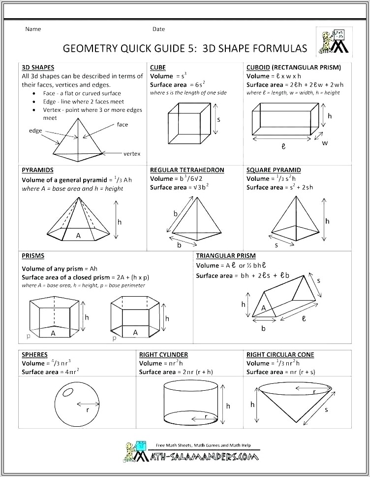 Fun Math Worksheets For High School Geometry