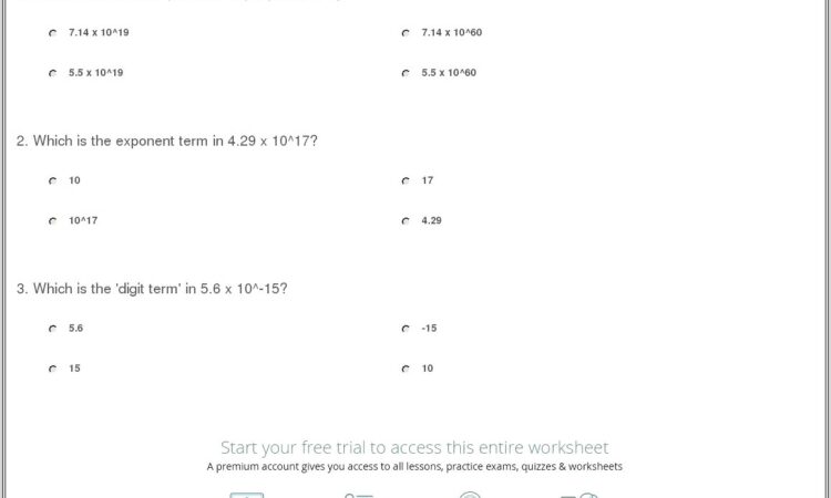 Fun Math Worksheets Scientific Notation