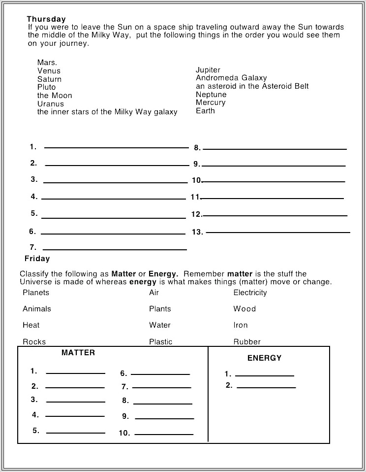 Gas Liquid Solid Worksheet Free Printable