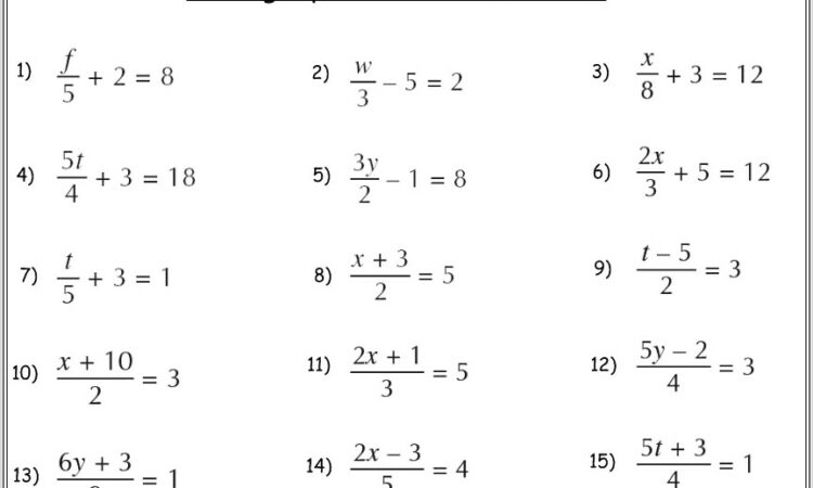 Gcse Fractions Worksheet Higher