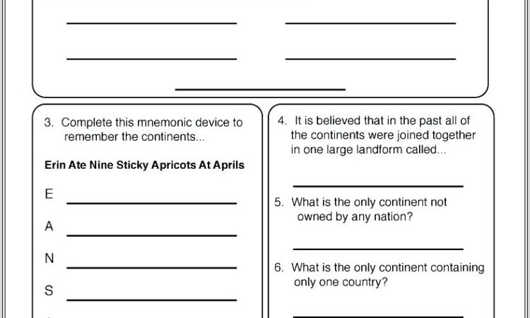 Geography Worksheets For Grade 5 South Africa