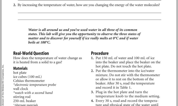 Glencoe Density Lab Worksheet