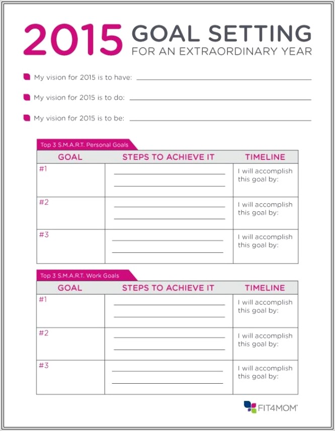 Goal Setting And Time Management Worksheet