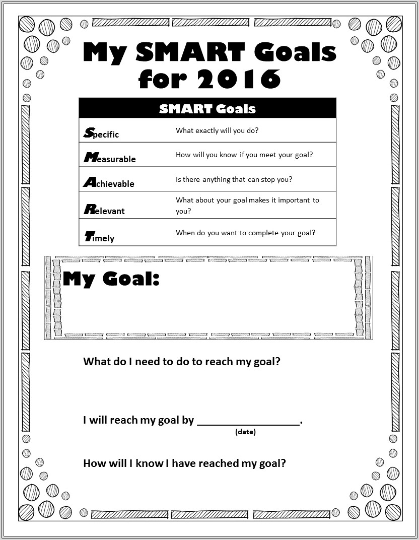 Goal Setting Lesson Plans For College Students