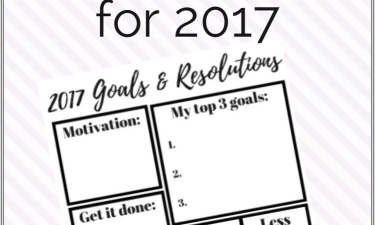 Goal Setting New Year Worksheet