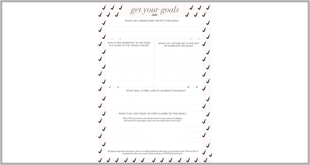 Goal Setting Worksheet Download