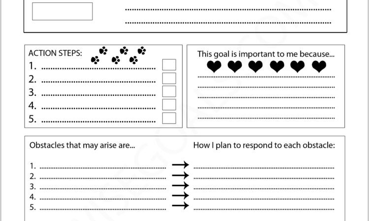 Goal Setting Worksheet For Adults Pdf