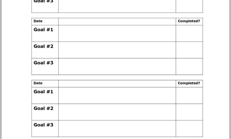 Goal Setting Worksheet For Employees