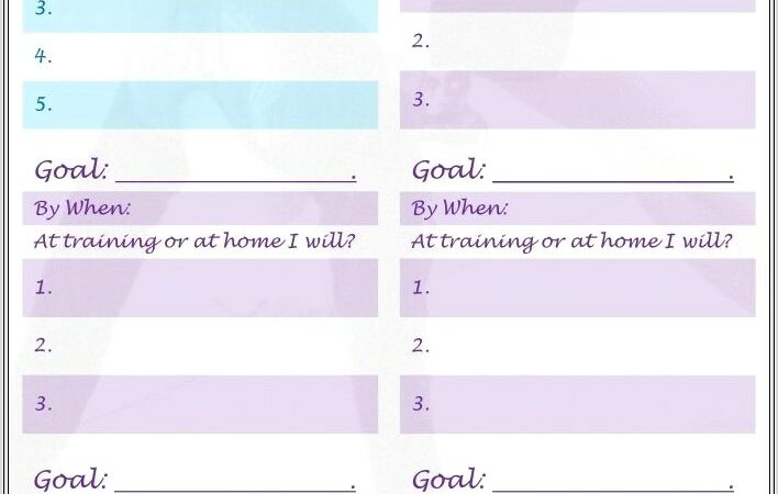 Goal Setting Worksheet For Gymnastics